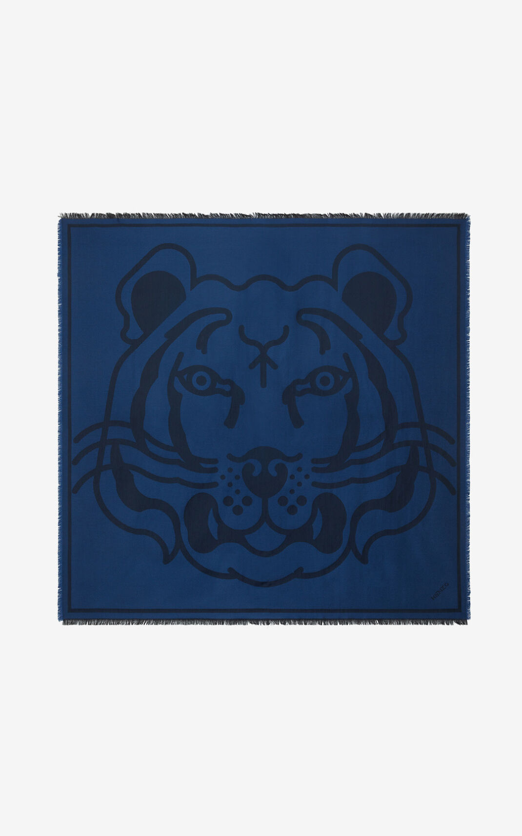 Foulard Kenzo K Tiger wool Femme Bleu Royal Bleu | SBGM-48369